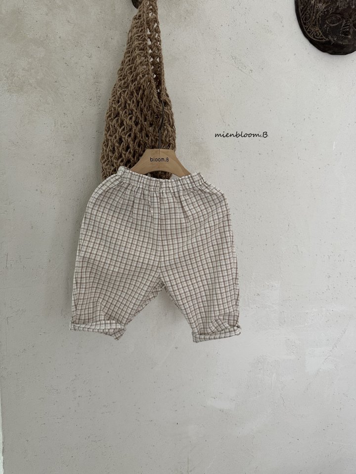 Mienbloom B - Korean Baby Fashion - #babyboutiqueclothing - Bebe Classic Check Pants - 6