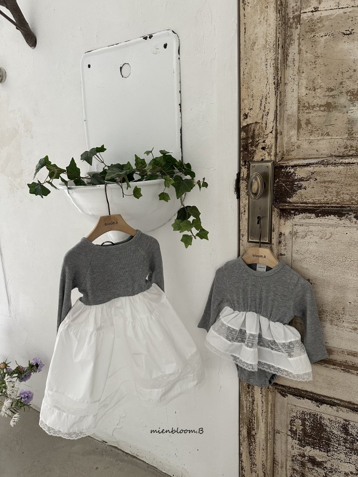 Mienbloom B - Korean Baby Fashion - #babyboutiqueclothing - Bebe Ribbed Lace Suit - 10