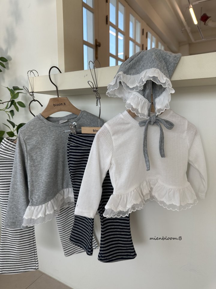 Mienbloom B - Korean Baby Fashion - #babyboutiqueclothing - Bebe Lace Bonnet - 6