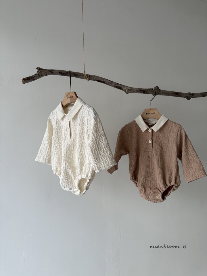 Mienbloom B - Korean Baby Fashion - #babyboutiqueclothing - Bebe Knit Button Suit