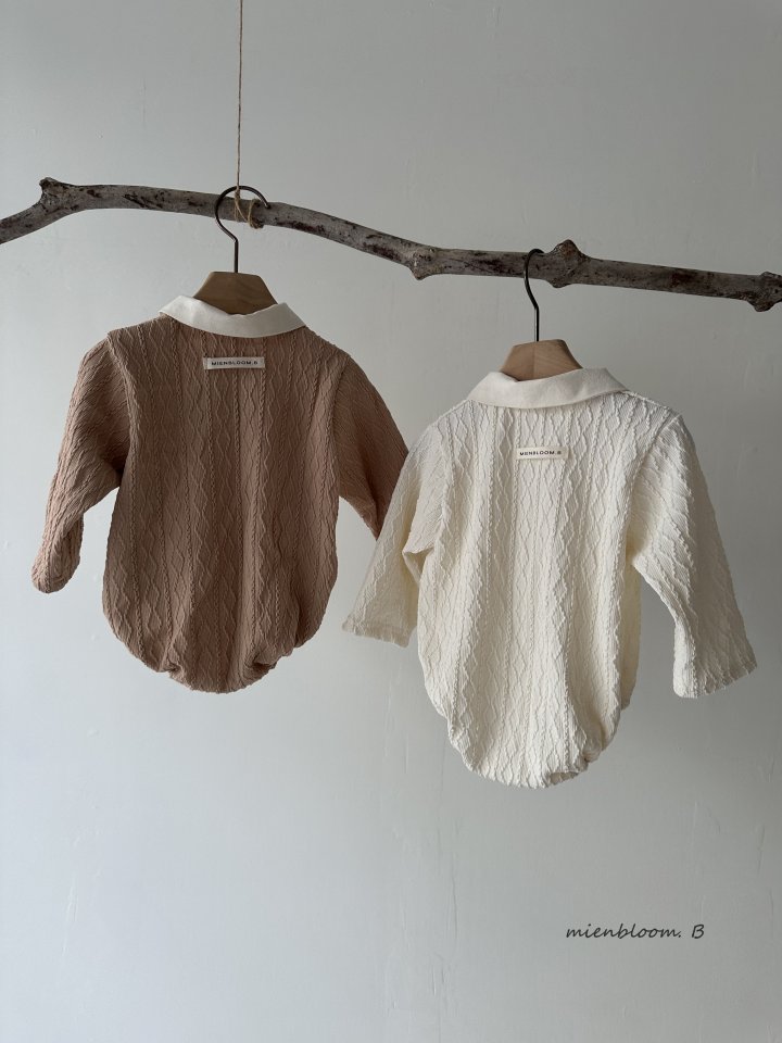 Mienbloom B - Korean Baby Fashion - #babyclothing - Bebe Knit Button Suit - 2