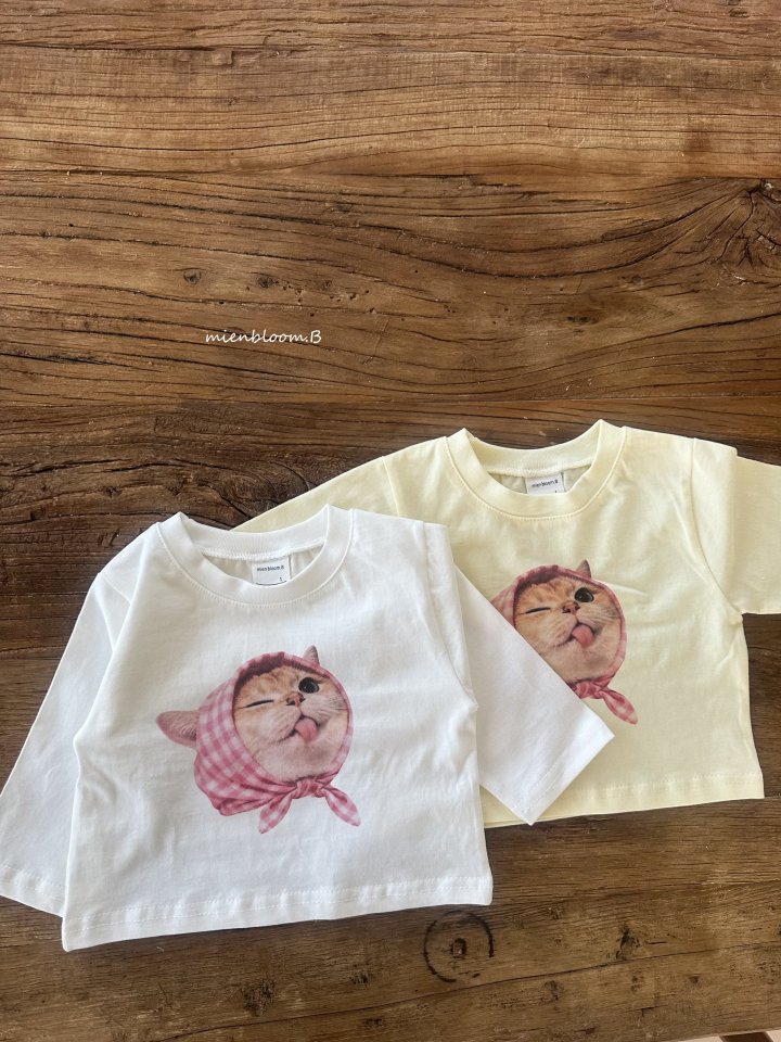 Mienbloom B - Korean Baby Fashion - #babyclothing - Bebe Cat Tee - 3