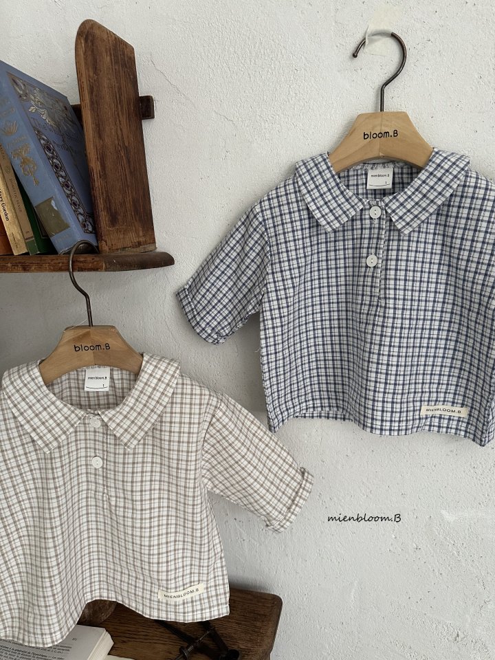 Mienbloom B - Korean Baby Fashion - #babyclothing - Bebe Classic Check Shirt - 4
