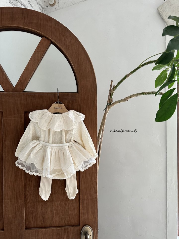 Mienbloom B - Korean Baby Fashion - #babyclothing - Bebe Knit Lace Suit - 4