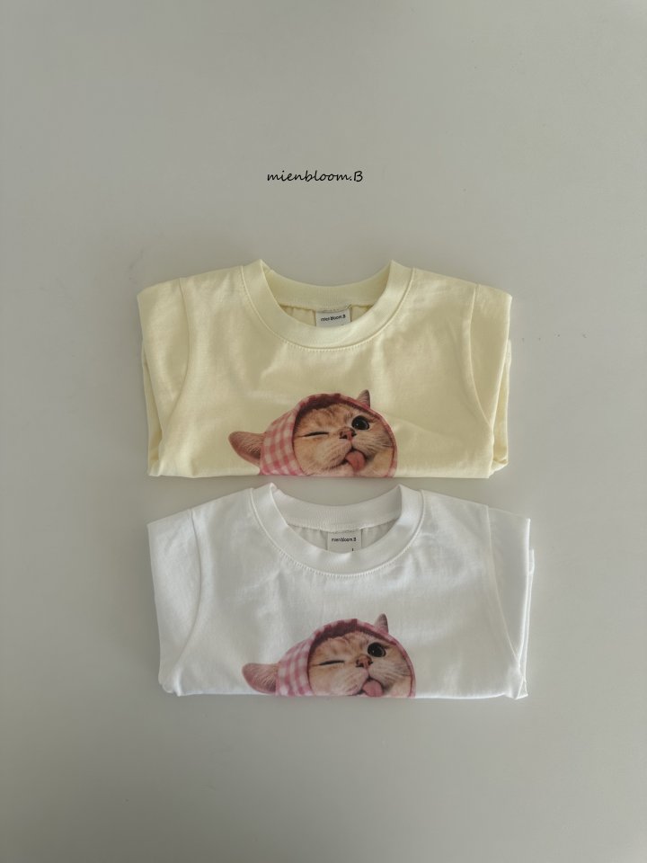 Mienbloom B - Korean Baby Fashion - #babyclothing - Bebe Cat Tee - 4