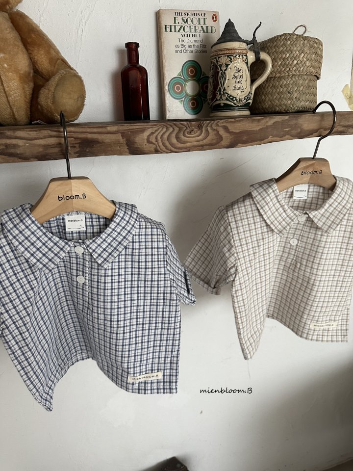 Mienbloom B - Korean Baby Fashion - #babyfever - Bebe Classic Check Shirt - 5