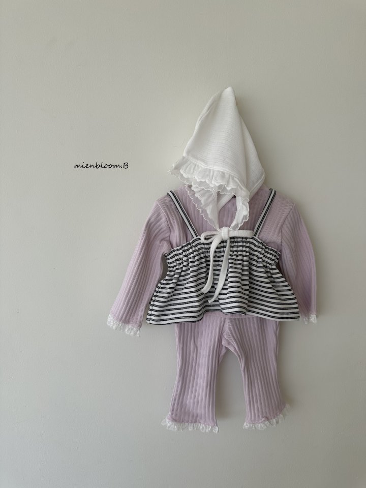 Mienbloom B - Korean Baby Fashion - #babyfever - Bebe Lace Bonnet - 9