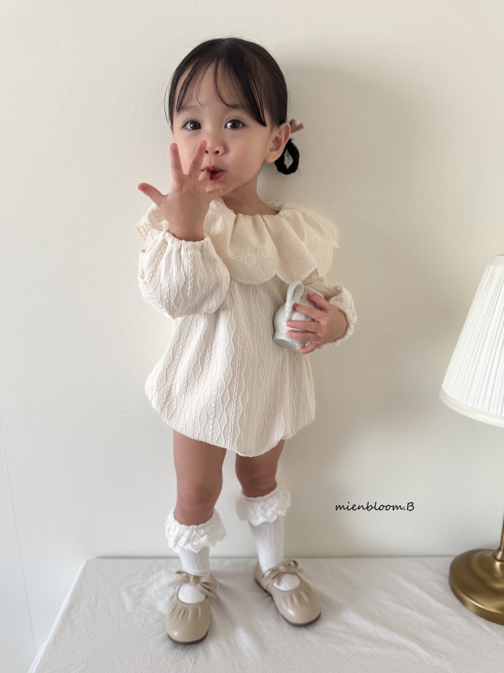 Mienbloom B - Korean Baby Fashion - #babygirlfashion - Bebe Knit Lace Suit - 6