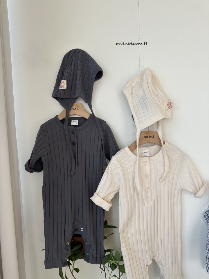 Mienbloom B - Korean Baby Fashion - #babygirlfashion - Bebe Chunky Rib Bonnet - 3
