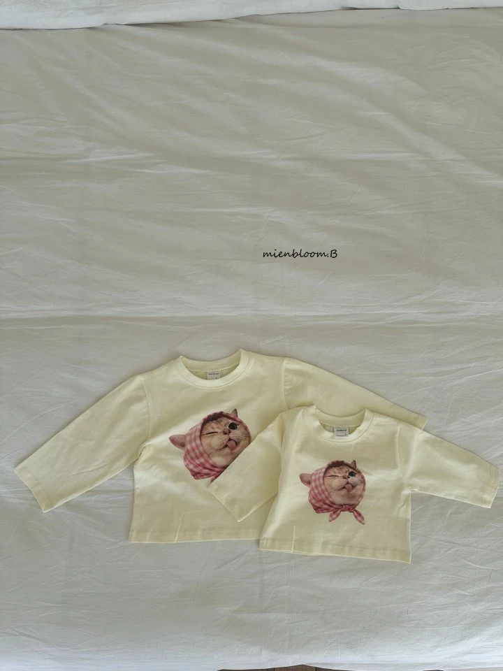 Mienbloom B - Korean Baby Fashion - #babygirlfashion - Bebe Cat Tee - 6