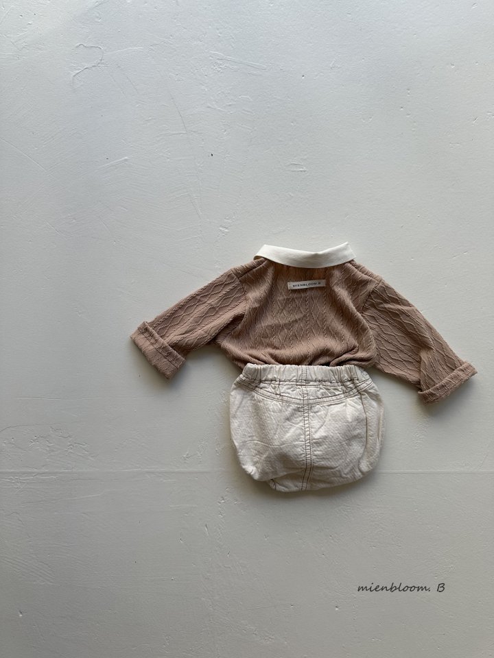 Mienbloom B - Korean Baby Fashion - #babylifestyle - Bebe Knit Button Suit - 6