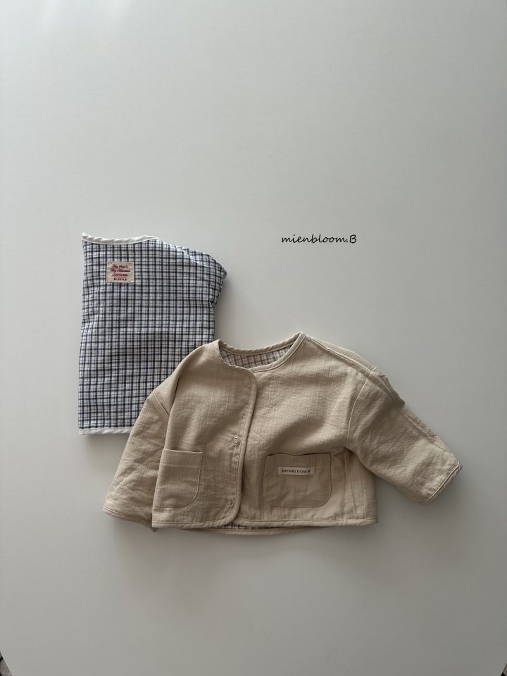 Mienbloom B - Korean Baby Fashion - #babylifestyle - Bebe Check Reversible Jumper - 2