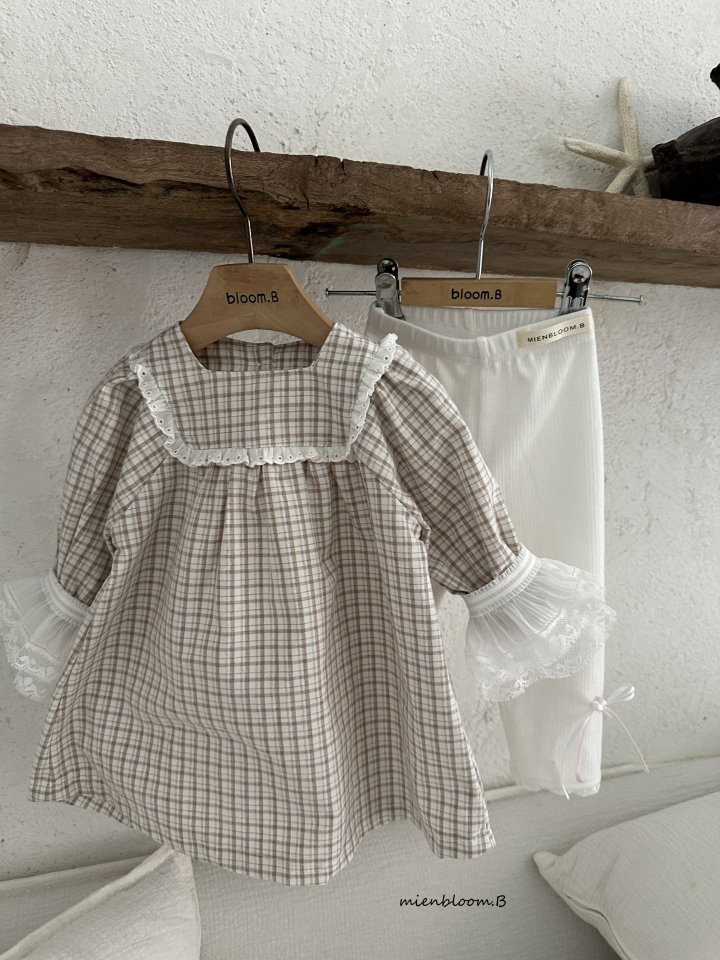 Mienbloom B - Korean Baby Fashion - #babyoninstagram - Bebe Classic Check One-piece - 10