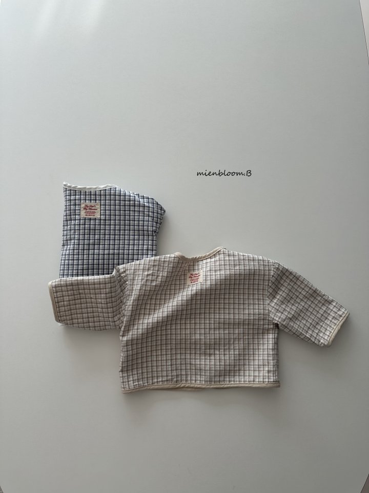 Mienbloom B - Korean Baby Fashion - #babyoninstagram - Bebe Check Reversible Jumper - 3