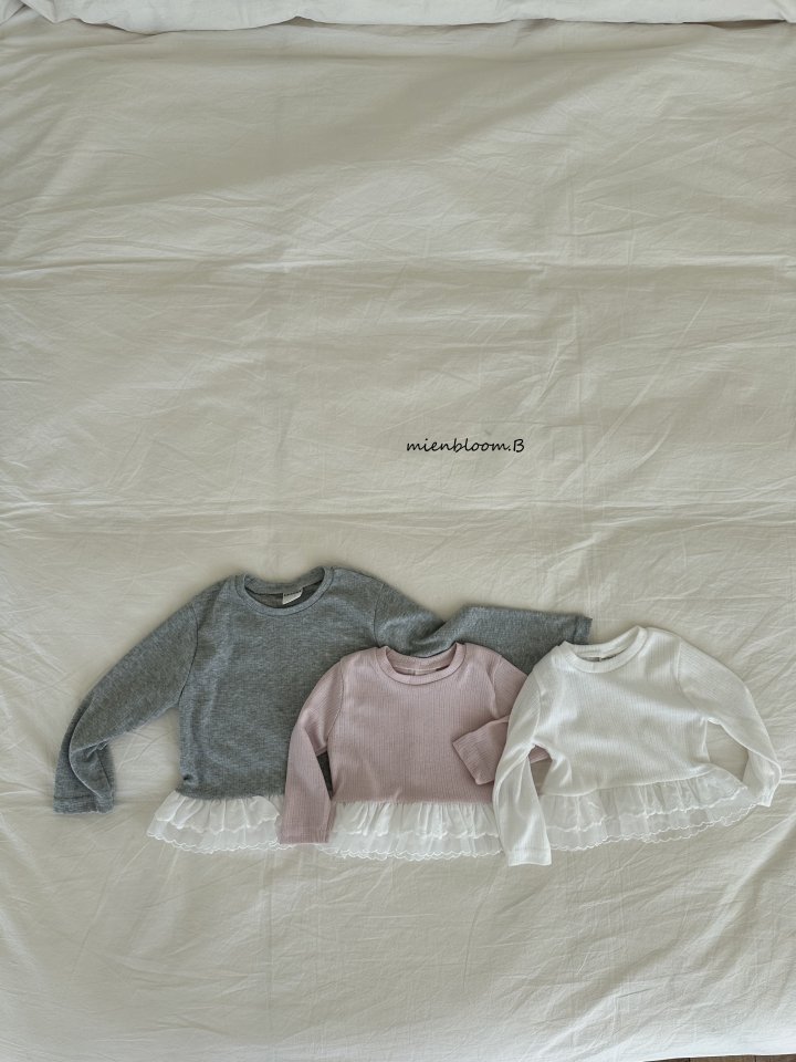 Mienbloom B - Korean Baby Fashion - #babyootd - Bebe Lace Tee