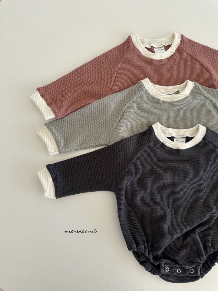 Mienbloom B - Korean Baby Fashion - #babyoninstagram - Bebe Waffle Suit - 4