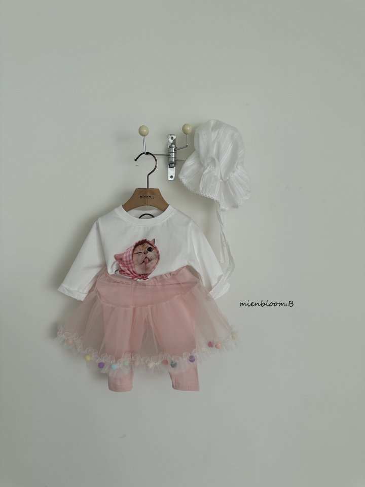 Mienbloom B - Korean Baby Fashion - #babyootd - Bebe Cat Tee - 9