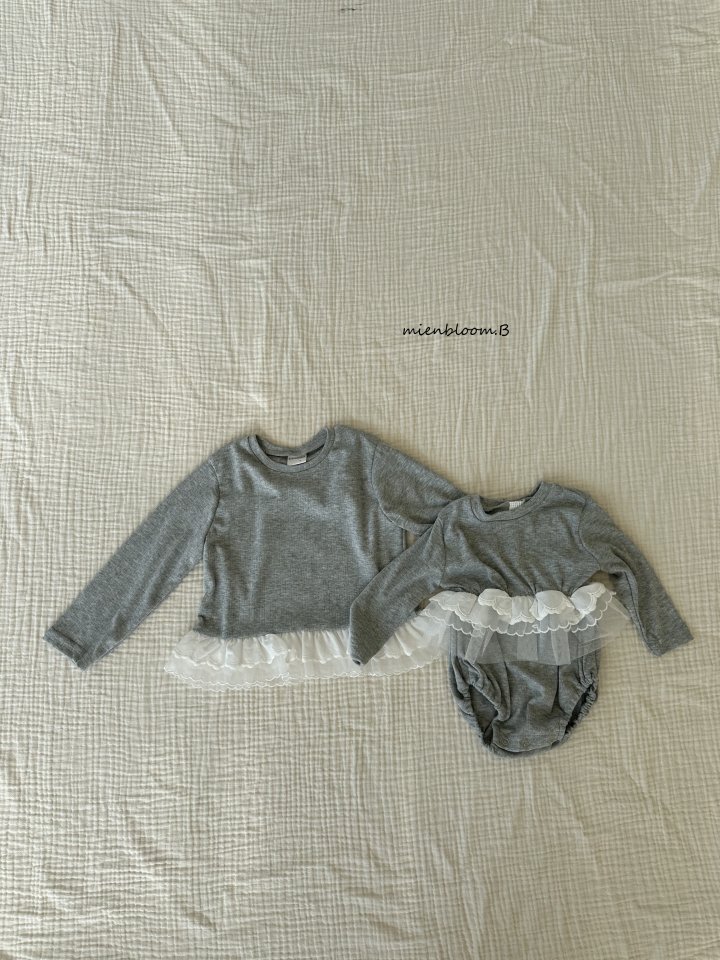 Mienbloom B - Korean Baby Fashion - #babyoutfit - Bebe Lace Tee - 3