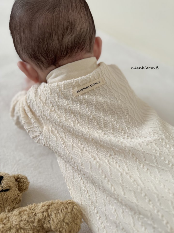 Mienbloom B - Korean Baby Fashion - #babyoutfit - Bebe Knit Button Suit - 9