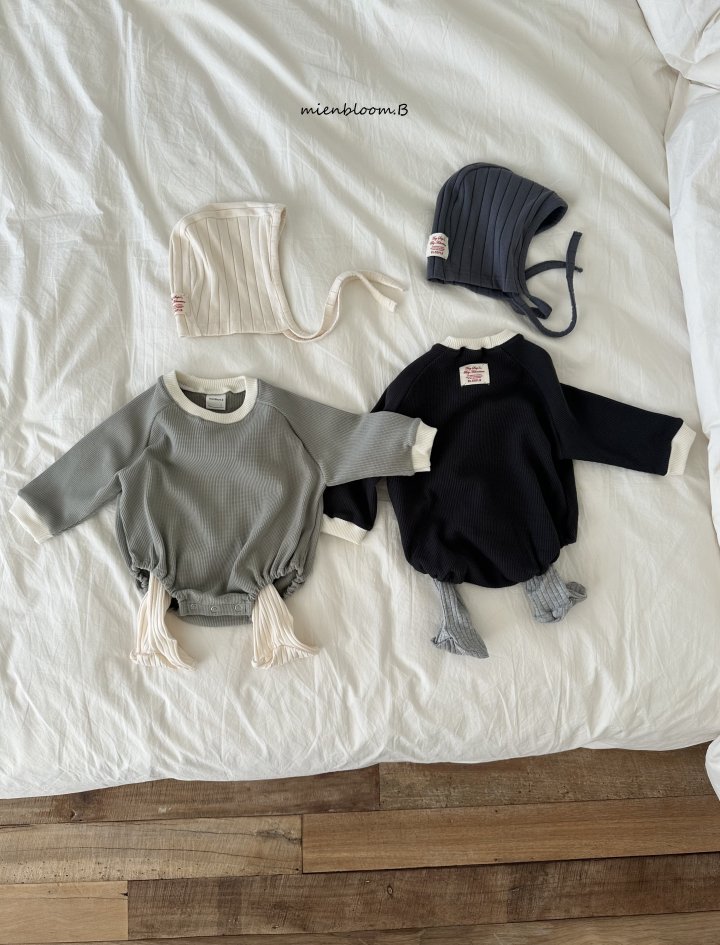 Mienbloom B - Korean Baby Fashion - #babyoutfit - Bebe Waffle Suit - 6