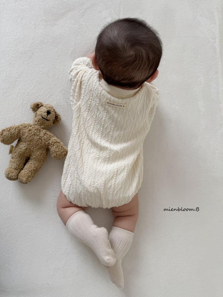 Mienbloom B - Korean Baby Fashion - #babywear - Bebe Knit Button Suit - 11