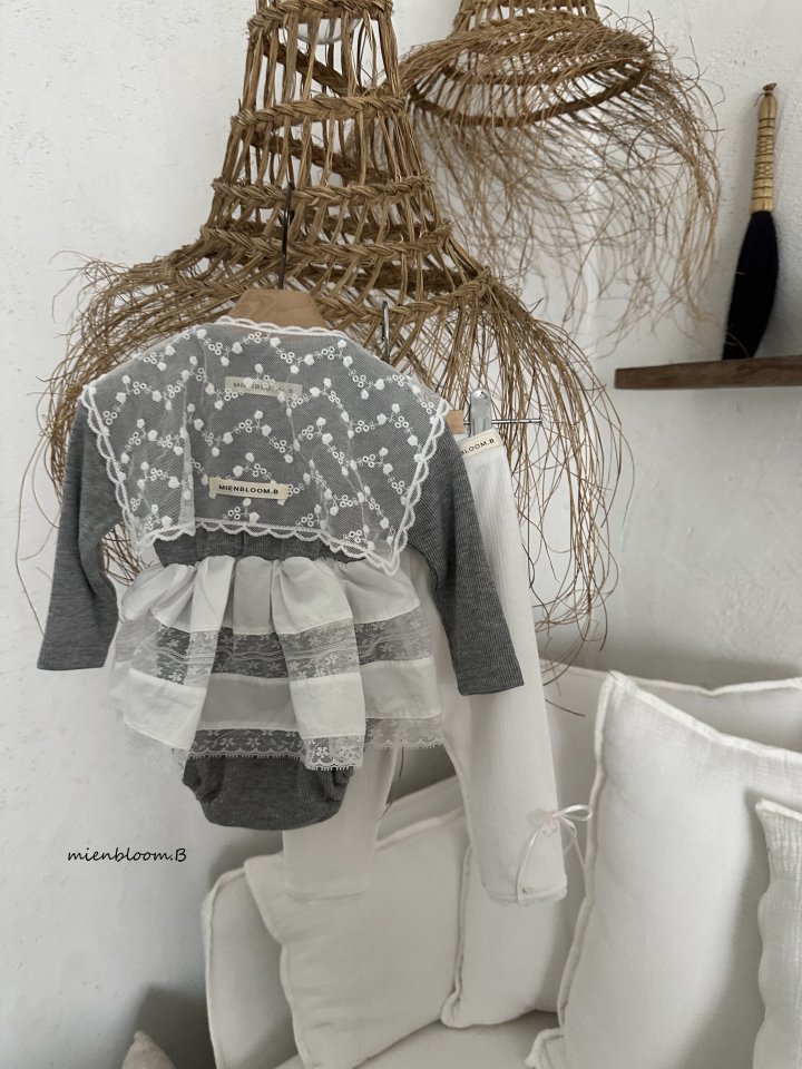 Mienbloom B - Korean Baby Fashion - #onlinebabyshop - Bebe Lace Cape - 12