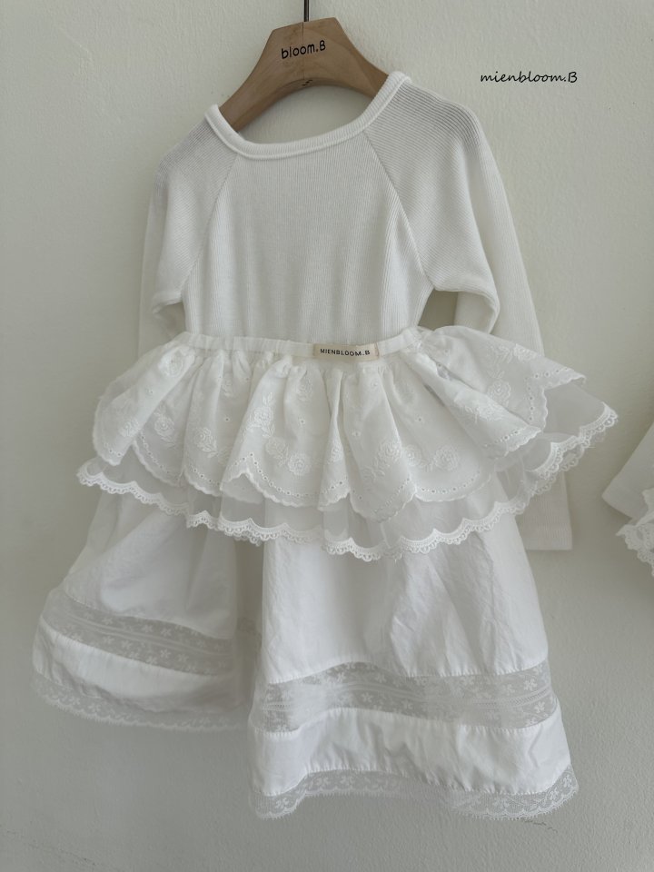 Kids Ribbed Lace One-piece by Mienbloom B for Child - view 9