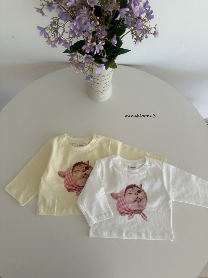 Mienbloom B - Korean Children Fashion - #designkidswear - Kids Cat Tee - 2