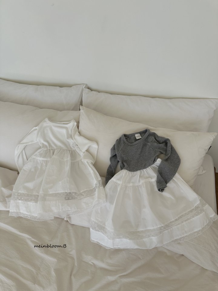 Kids Ribbed Lace One-piece by Mienbloom B for Child - view 2