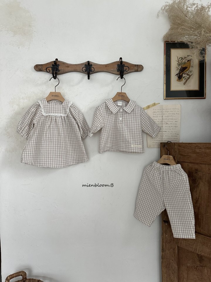 Mienbloom B - Korean Children Fashion - #littlefashionista - Kids Classic Check One-piece - 11