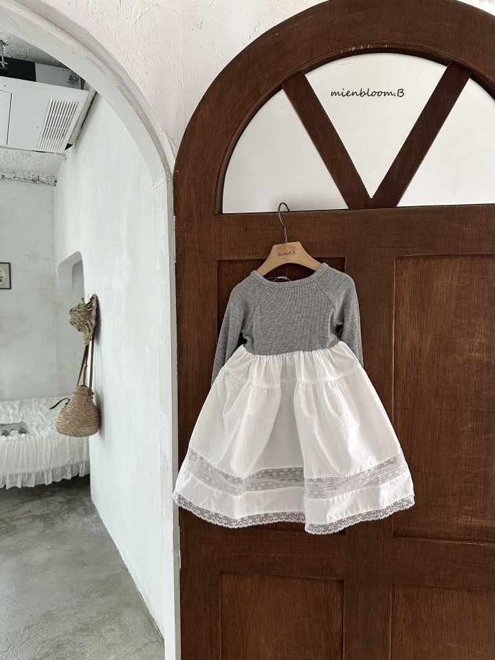 Kids Ribbed Lace One-piece by Mienbloom B for Child - view 5