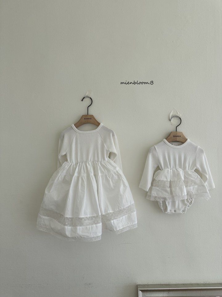 Kids Ribbed Lace One-piece by Mienbloom B for Child - view 6