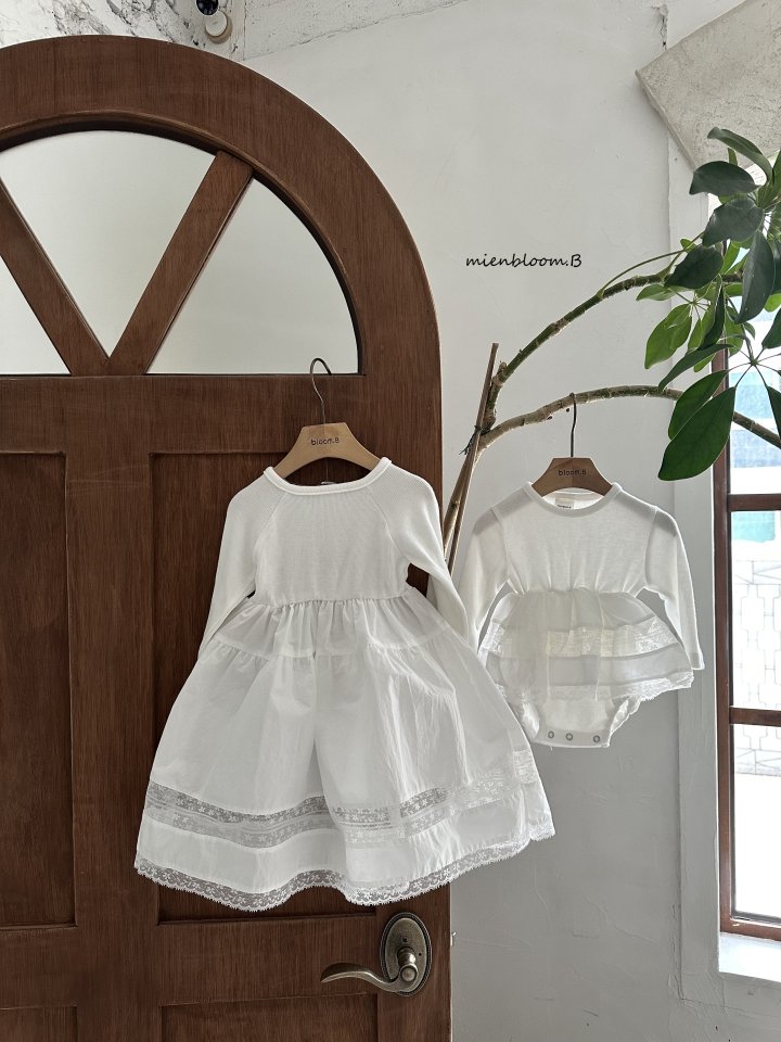 Kids Ribbed Lace One-piece by Mienbloom B for Child - view 7
