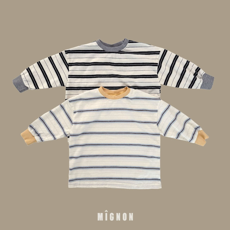 Mignon - Korean Children Fashion - #magicofchildhood - Boston Stripe Tee - 4