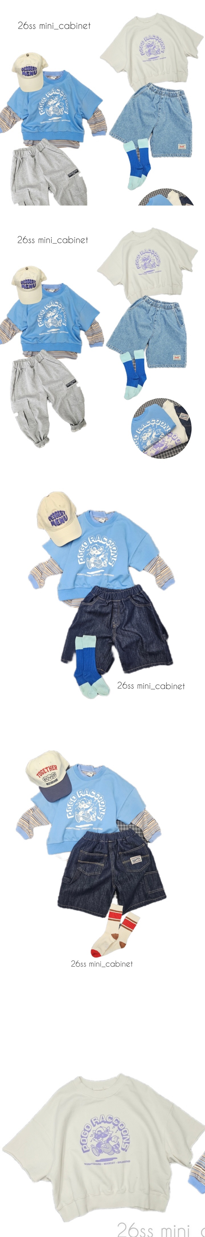 Mini Cabinet - Korean Children Fashion - #childofig - Raccoon Tee - 2
