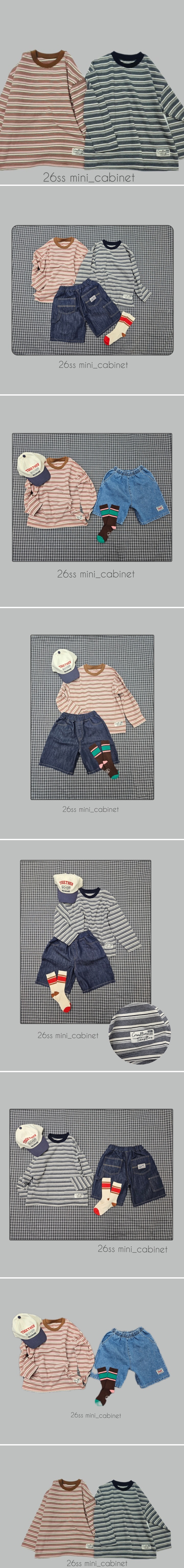 Mini Cabinet - Korean Children Fashion - #childrensboutique - Striped Long Sleeve Tee - 2