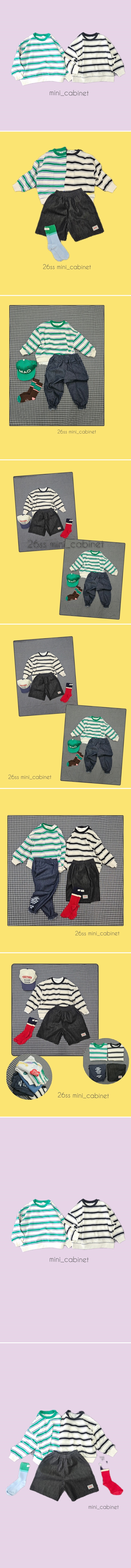 Mini Cabinet - Korean Children Fashion - #minifashionista - Double Striped Tee - 2