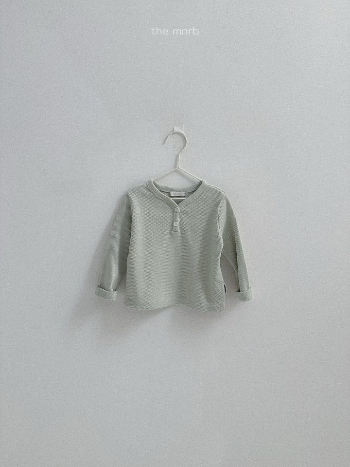 Mini Robe - Korean Baby Fashion - #babyboutique - Waffle Placket Tee - 5