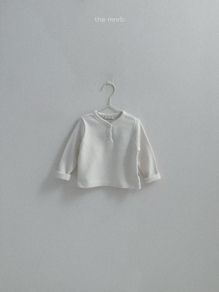 Mini Robe - Korean Baby Fashion - #babyboutiqueclothing - Waffle Placket Tee - 6