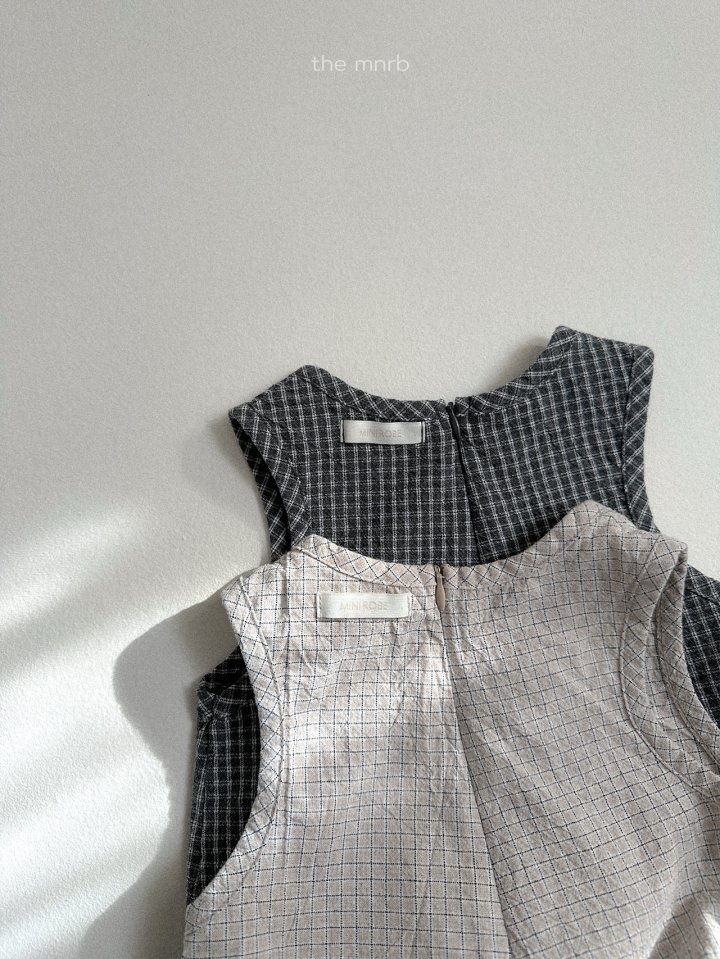 Mini Robe - Korean Baby Fashion - #babyfashion - Modern Check Overalls - 7