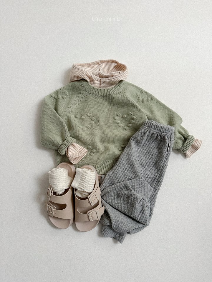 Mini Robe - Korean Baby Fashion - #babyfever - Love Eyelet Knit - 10