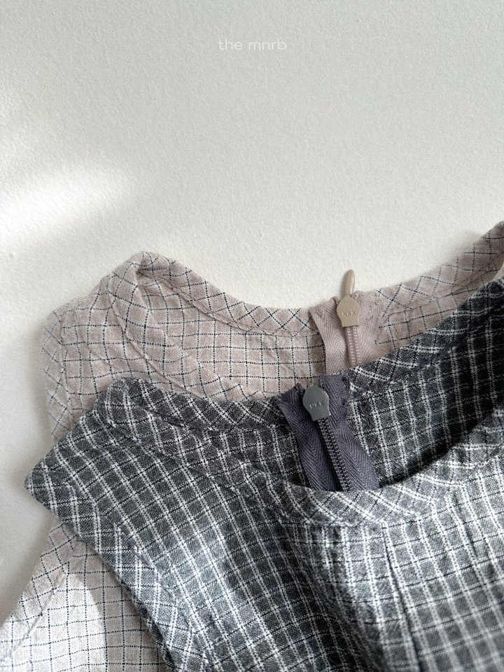 Mini Robe - Korean Baby Fashion - #babyfever - Modern Check Overalls - 8