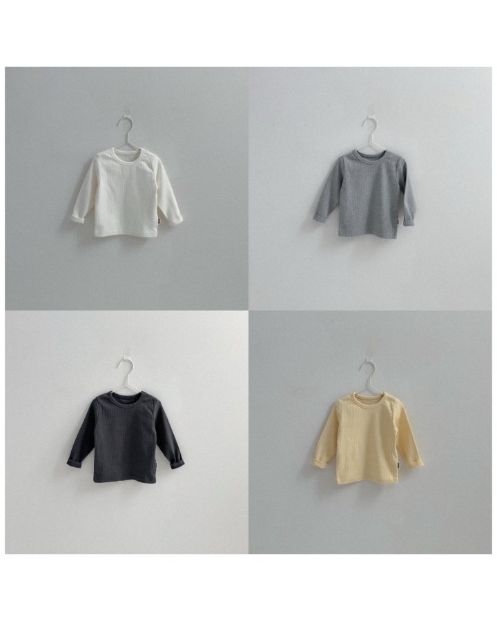 Mini Robe - Korean Baby Fashion - #babyfever - Queen Ribbed Long Sleeve Tee - 7