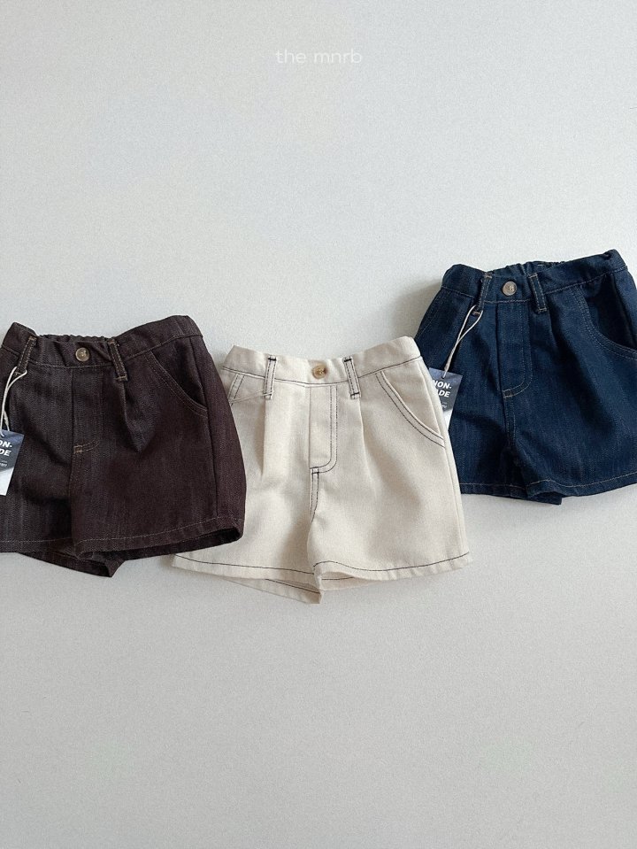 Mini Robe - Korean Baby Fashion - #babylifestyle - Love Jean Denim Shorts - 3