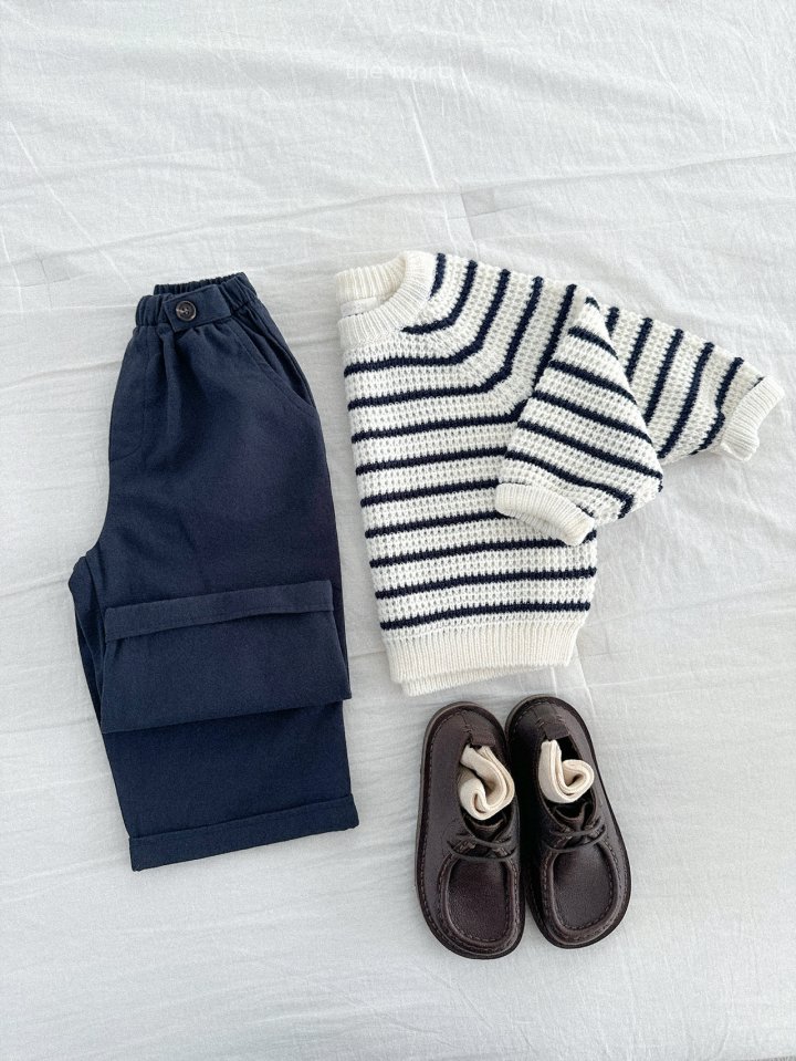Mini Robe - Korean Baby Fashion - #babyootd - Buckle Detail Pants - 9