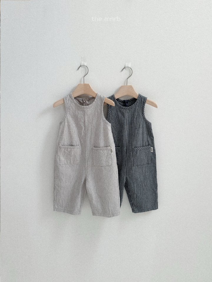 Mini Robe - Korean Baby Fashion - #onlinebabyboutique - Modern Check Overalls