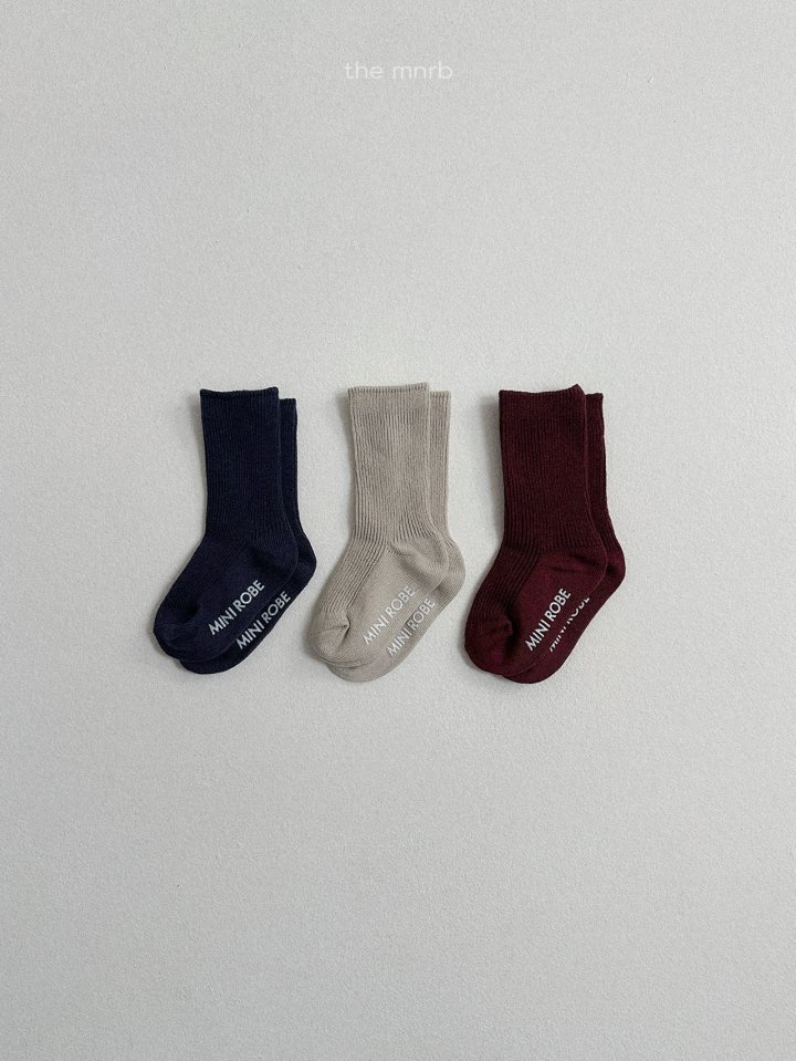 Mini Robe - Korean Baby Fashion - #onlinebabyboutique - Breeze Socks Set (set of 3) - 4