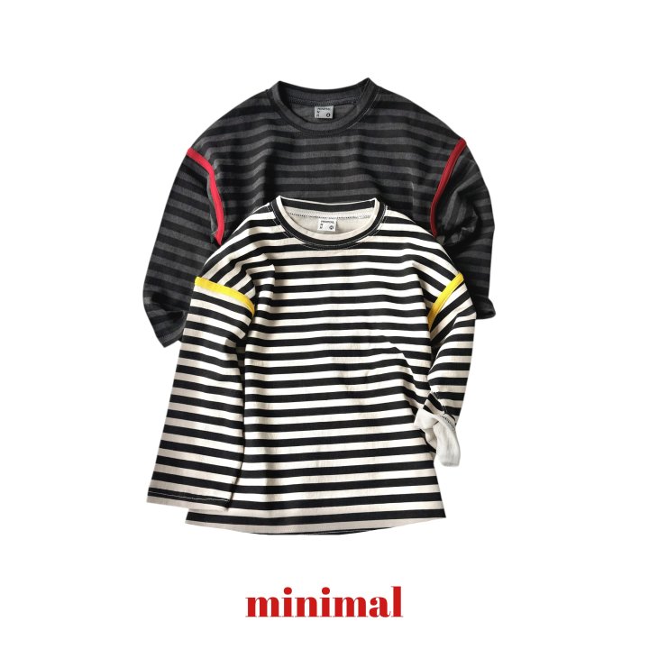 Minimal - Korean Children Fashion - #Kfashion4kids - Pigment Line Tee
