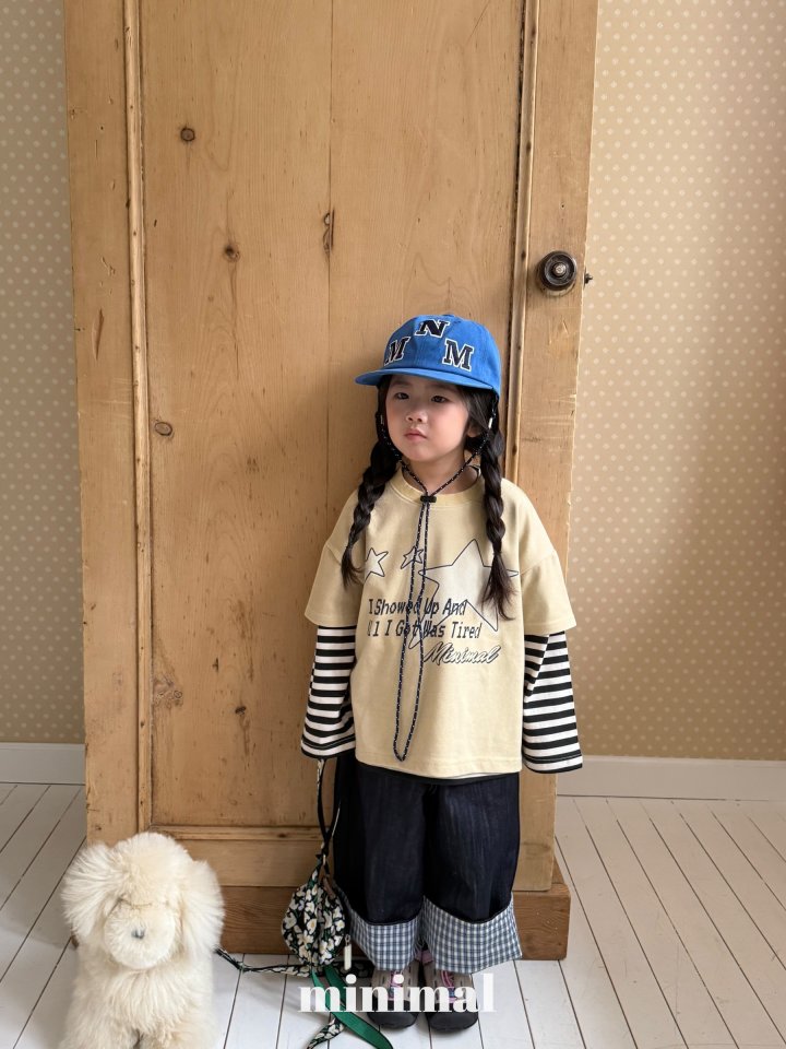 Roll Up Check Denim Pants by Minimal for Child - view 6
