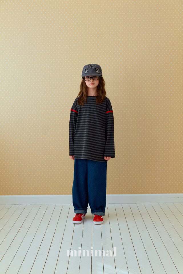Minimal - Korean Children Fashion - #kidsshorts - Pigment Line Tee - 12